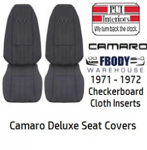 1971 1972 Camaro High Back Seat Covers Deluxe Checkerboard PUI ... 1971 1972 Camaro High Back Seat Covers Deluxe Checkerboard PUI ...